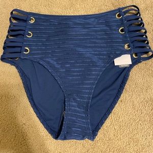 Time and Tru A dark navy blue bikini bottom